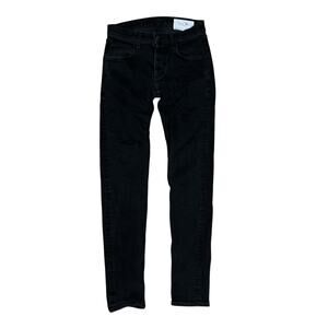 Rag & Bone Extra Slim Jeans Mens 30” x33 Black Fit 1 Stretch Button Fly USA Made